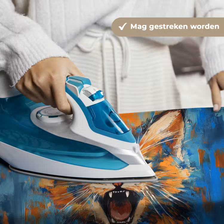 Kat - Kleurrijk - Oranje - Blauw Wandkleed katoen klein -sfeer9