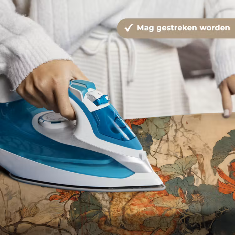 Kat - Sierlijk - Bloemen Wandkleed katoen klein -sfeer9