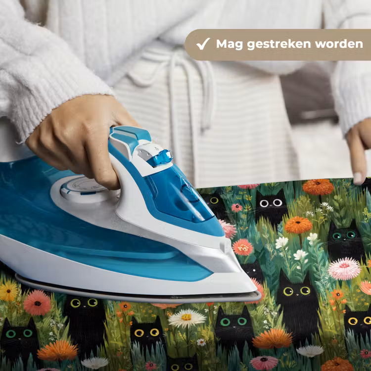Katten - Bloemen - Kleurrijk Wandkleed katoen klein 269 -sfeer9