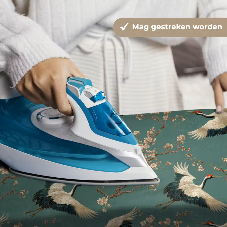 Kersenbloesem - Kraamvogels - Groen Wandkleed katoen klein 269 -sfeer9