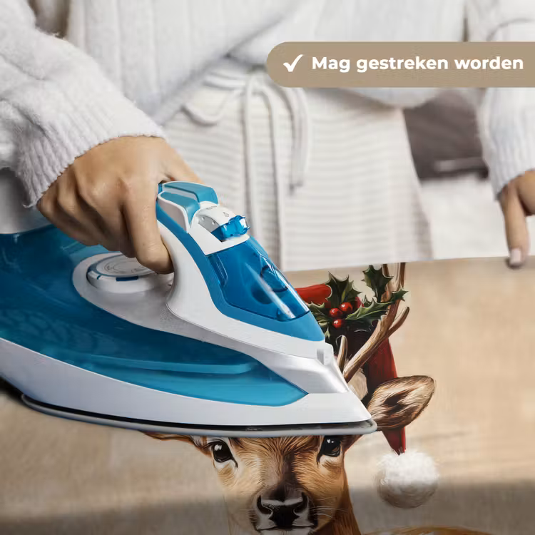Kerst - Hert - Gewei - Rood Wandkleed katoen klein -sfeer9