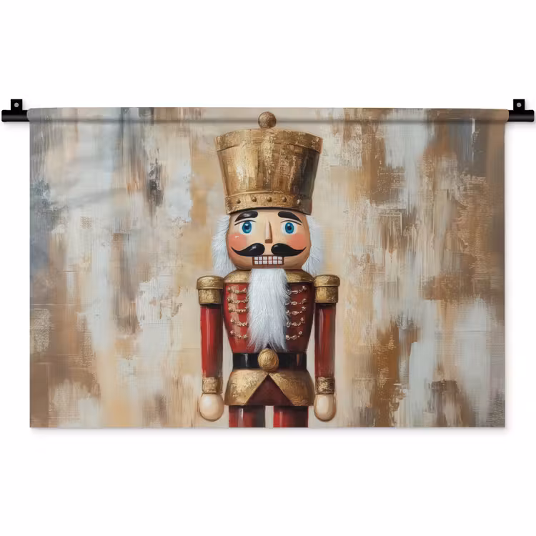 Kerst - Poppetje - Abstract Wandkleed katoen klein -zz3d
