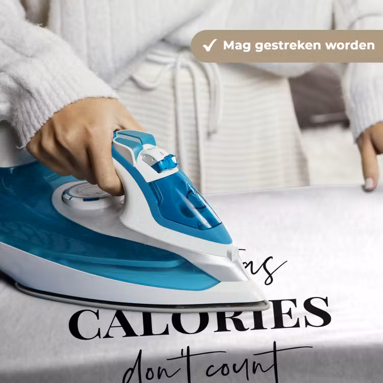 Kerst quote - Winter - Christmas calories - Wit Wandkleed katoen klein -sfeer9