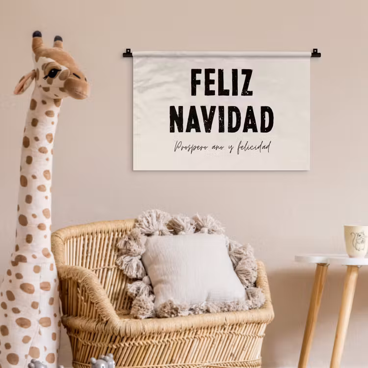 Kerst - Quotes - Feliz navidad - Kerstmis - Feestdagen Wandkleed katoen klein -wsfeer5_kind