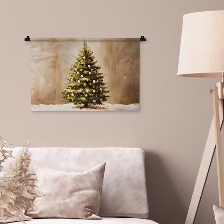 Kerst - Sfeer - Groen Wandkleed katoen klein -sfeer4