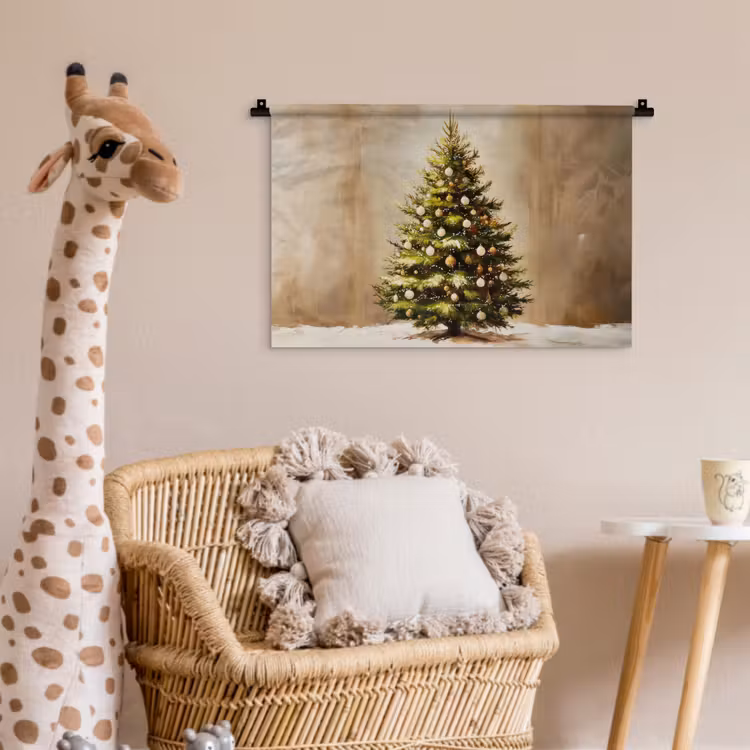 Kerst - Sfeer - Groen Wandkleed katoen klein -wsfeer5_kind