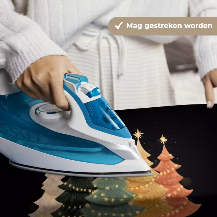 Kerstbomen - Kleurrijk - Lichtjes - Ster Wandkleed katoen klein -sfeer9