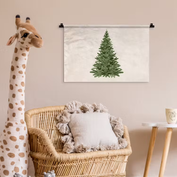 Kerstboom - Groen - Kerstmis - Feestdagen Wandkleed katoen klein -wsfeer5_kind