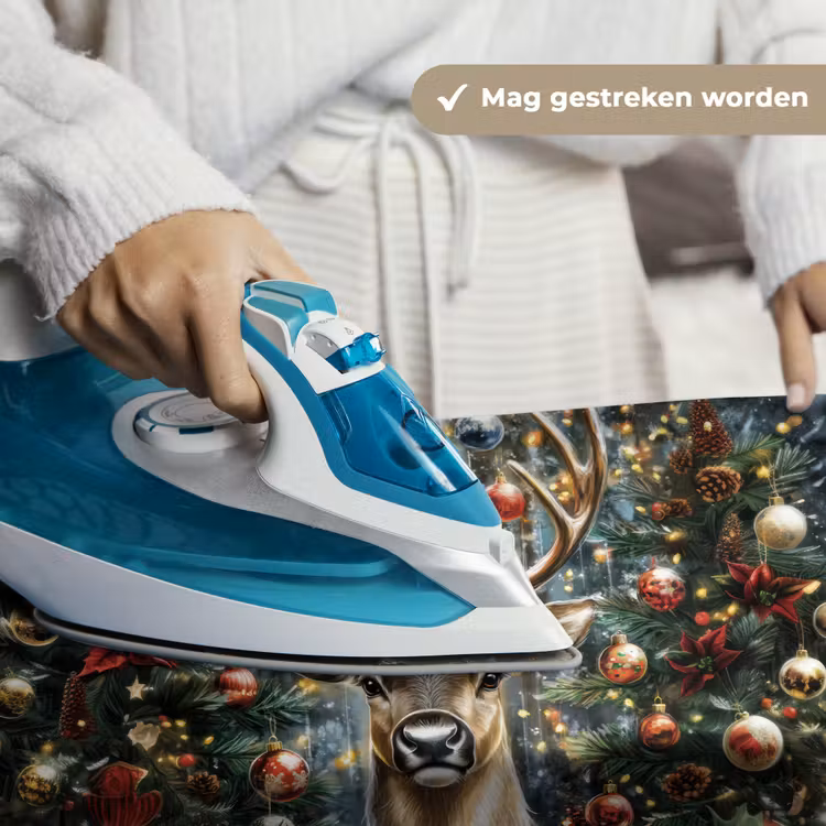 Kerstfeest - Dennenbos - Rood Wandkleed katoen klein -sfeer9