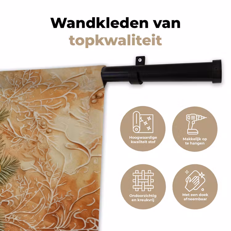 Kerstmis - Koekje - Poppetje - Speculaas Wandkleed katoen klein -sfeer2