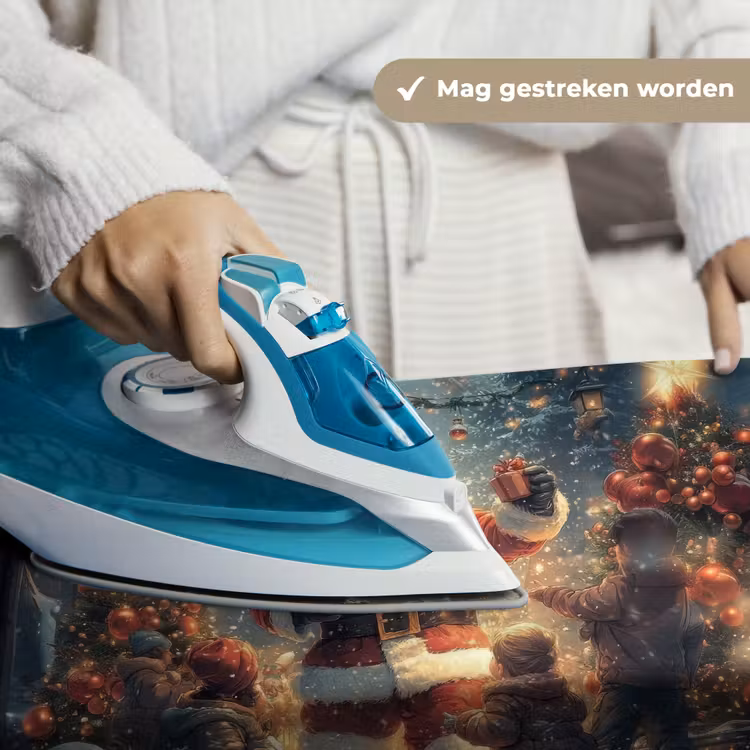Kerstvreugde - Sneeuw - Kleurrijk Wandkleed katoen klein -sfeer9