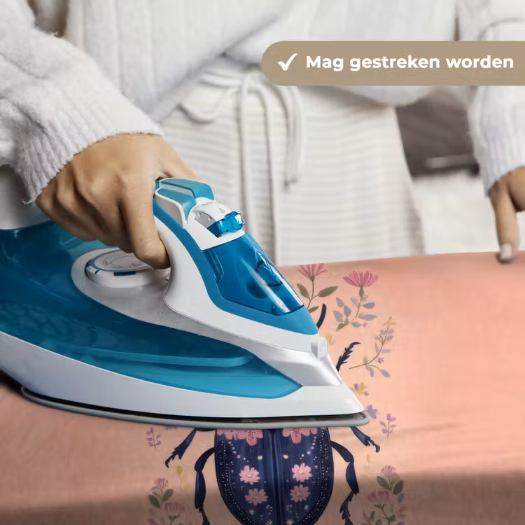 Kever - Donkerblauw - Bloemen - Sierlijk Wandkleed katoen klein -sfeer9