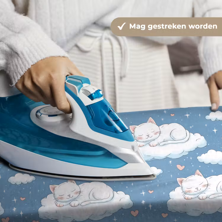 Kitten - Wolken - Blauw Wandkleed katoen klein 269 -sfeer9