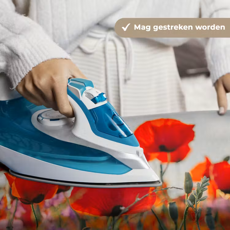 Klaproos - Bloemen - Rood - Paars - Weide Wandkleed katoen klein -sfeer9