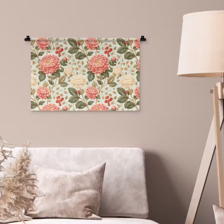 Klassiek - Botanisch - Veelkleurig Wandkleed katoen klein 269 -sfeer4