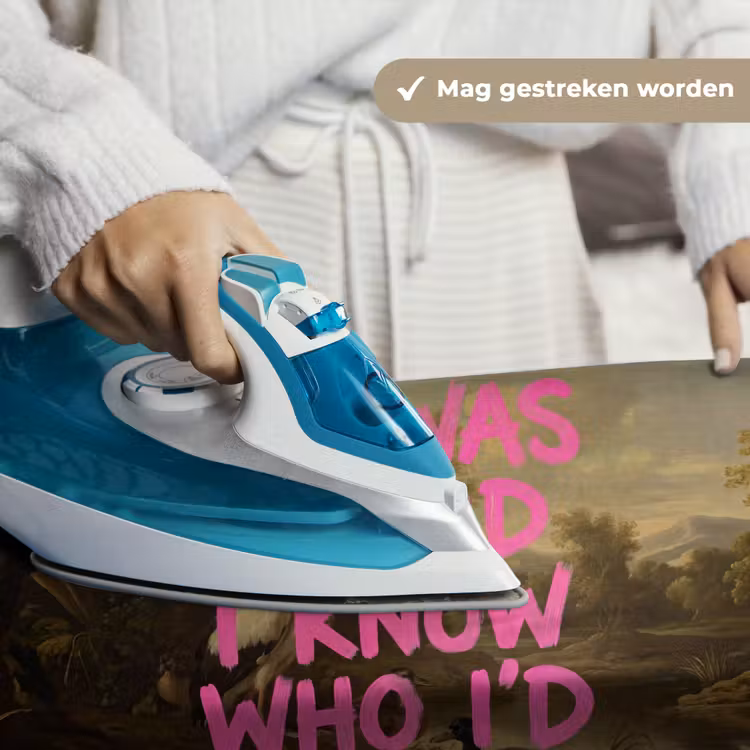 Klassiek - Humor - Roze Wandkleed katoen klein -sfeer9