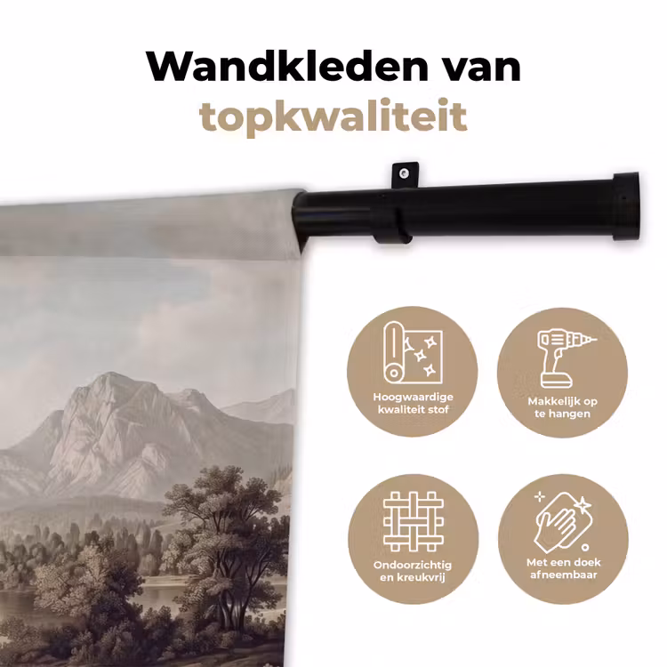 Klassiek - Landschap - Sereen Wandkleed katoen klein -sfeer2