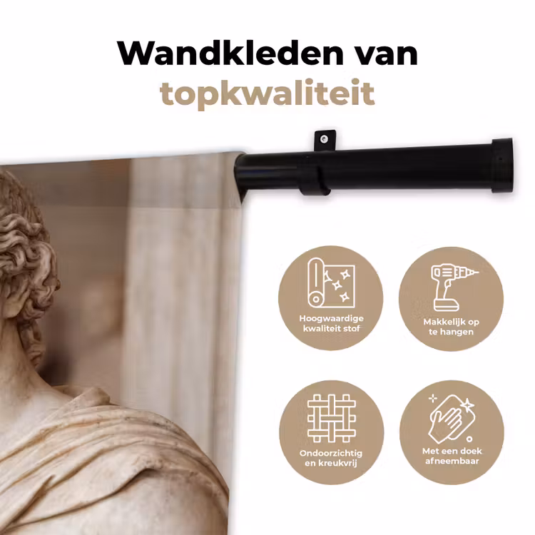 Klassiek - Marmer - Wijn Wandkleed katoen klein -sfeer2