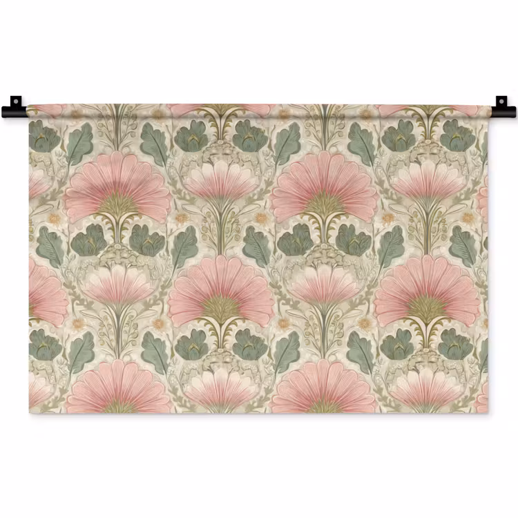 Klassiek - Patroon - Roze Wandkleed katoen klein 269 -zz3d