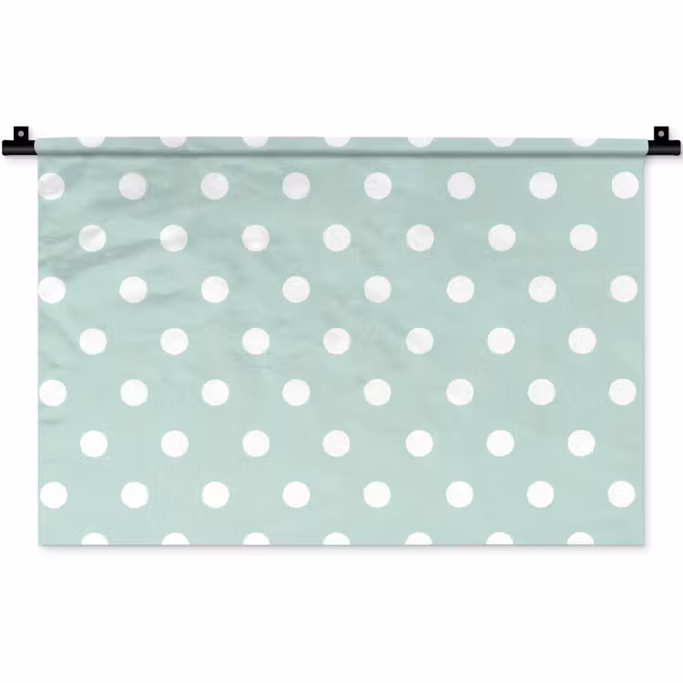 Klassiek - Polka - Groen Wandkleed katoen klein 269 -zz3d