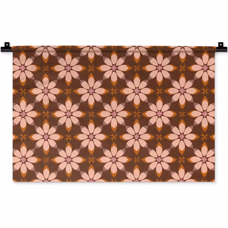 Klassiek - Retro - Bruin Wandkleed katoen klein 269 -zz3d