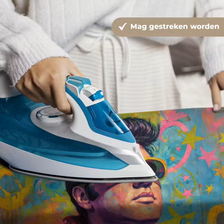 Kleurrijk portret - Kroon - Sterren Wandkleed katoen klein -sfeer9