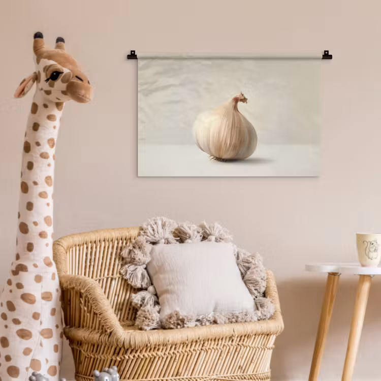 Knoflook - Natuurlijk - Beige Wandkleed katoen klein -wsfeer5_kind