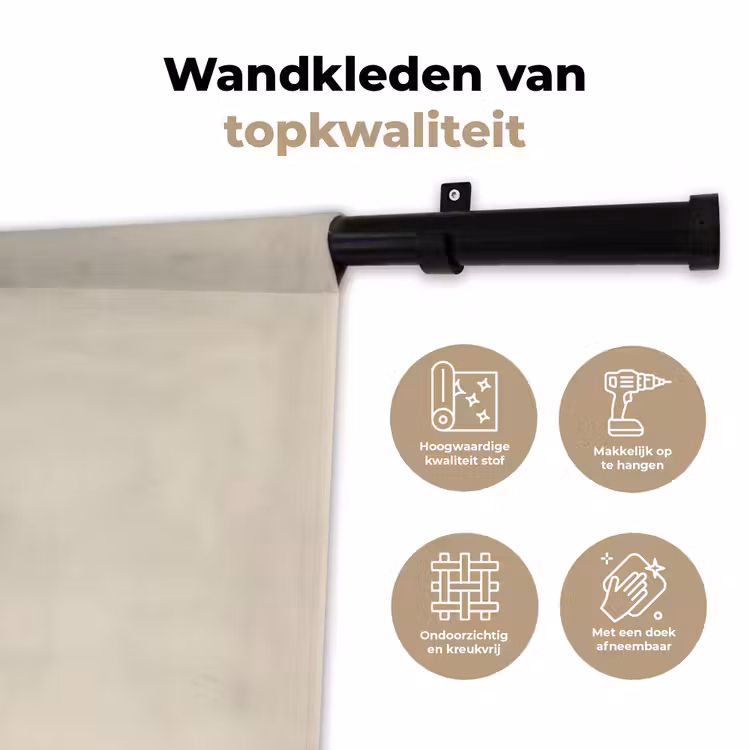 Knuffelbeer - Oranje bloemen - Vriendelijk Wandkleed katoen klein -sfeer2