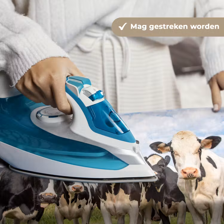 Koeien - Weiland - Dieren - Natuur - Gras Wandkleed katoen klein -sfeer9