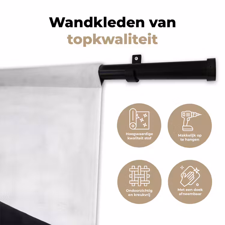 Koffie - Mok - Kan - Therapie Wandkleed katoen klein -sfeer2