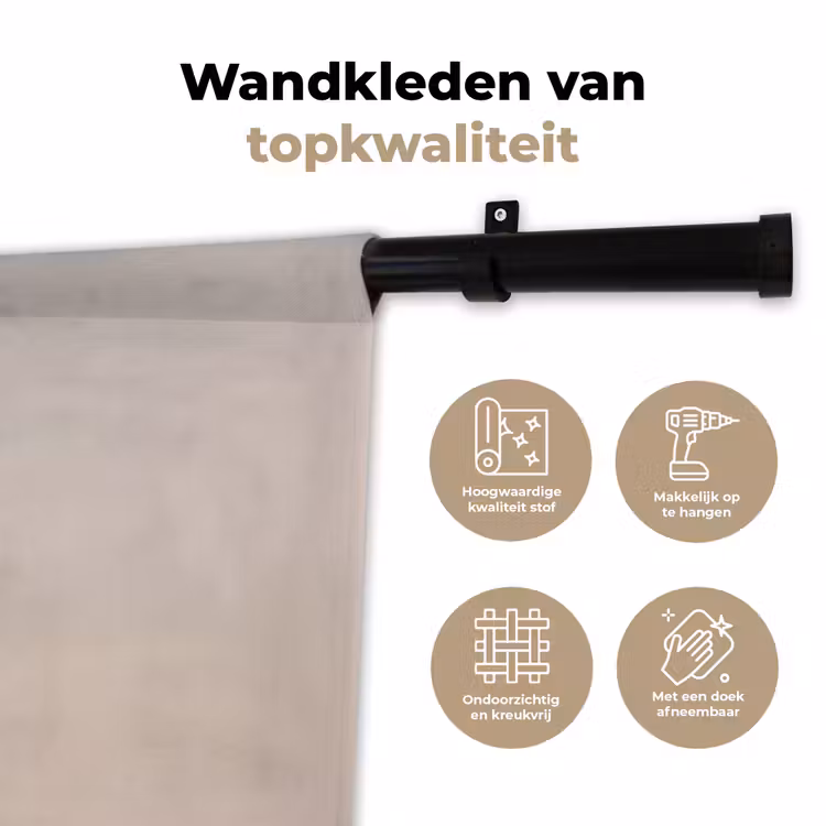Koffie - Obessive Coffee Disorder - Beige Wandkleed katoen klein -sfeer2