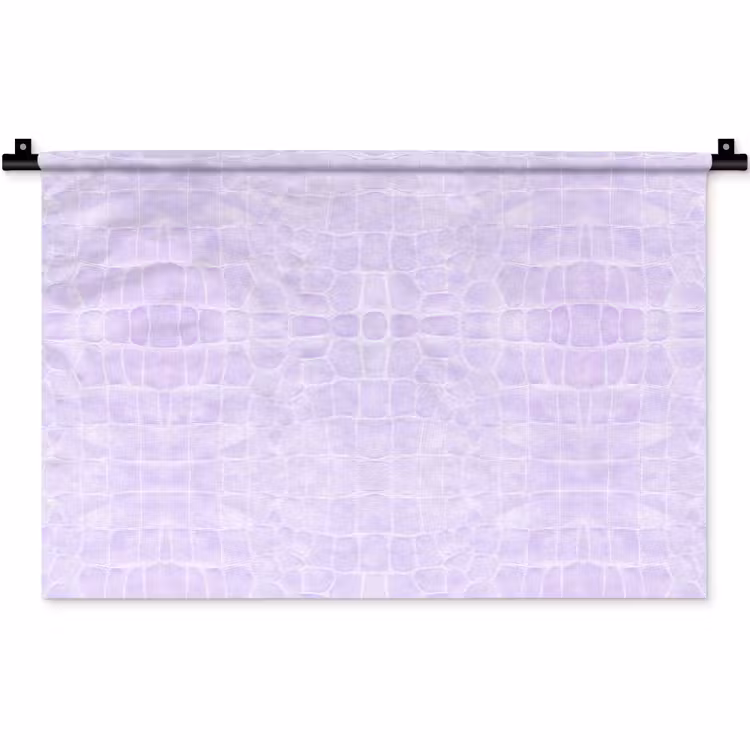 Krokodil - Leer - Pastel - Paars Wandkleed katoen klein 269 -zz3d
