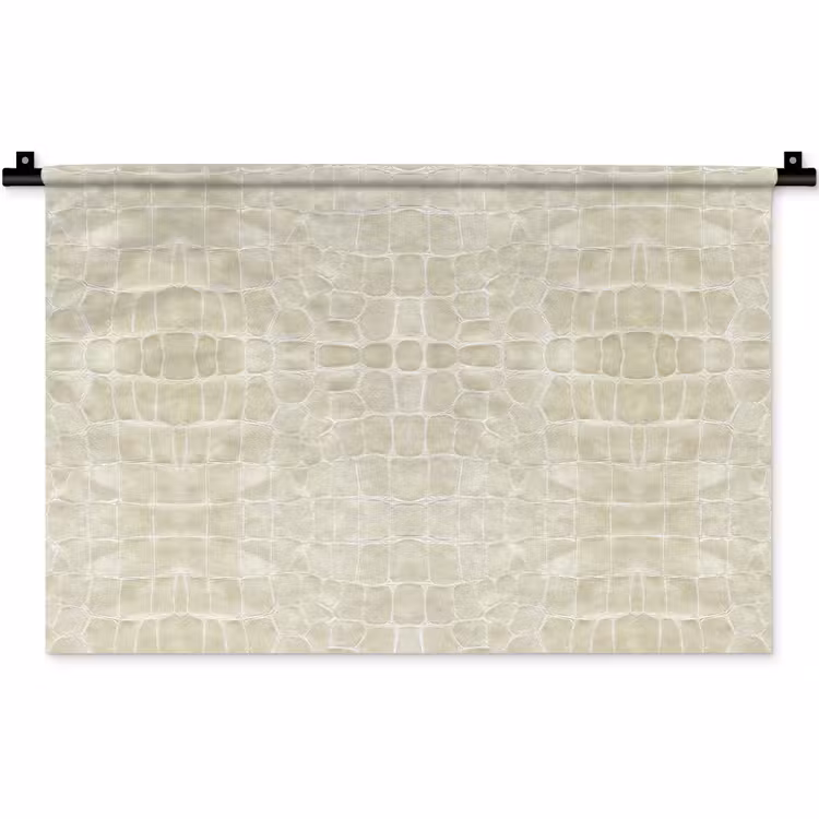 Krokodil - Leer - Zand - Beige Wandkleed katoen klein 269 -zz3d