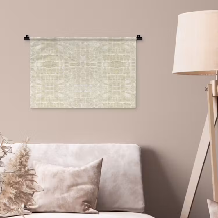 Krokodil - Leer - Zand - Beige Wandkleed katoen klein 269 -sfeer4
