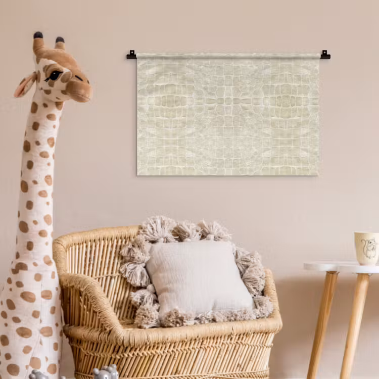 Krokodil - Leer - Zand - Beige Wandkleed katoen klein 269 -wsfeer5_kind