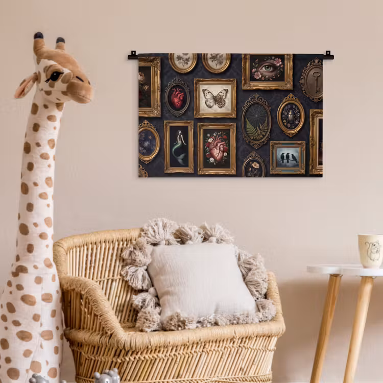 Kunst - Collectie - Vintage - Klassiek - Donker Wandkleed katoen klein -wsfeer5_kind