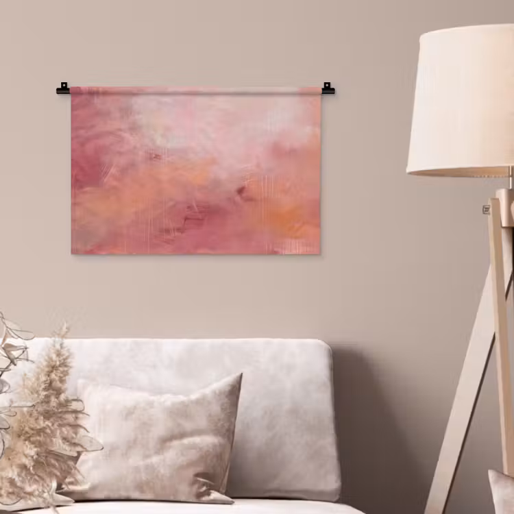 Kunst - Vloeiend - Pastel - Abstract Wandkleed katoen klein -sfeer4