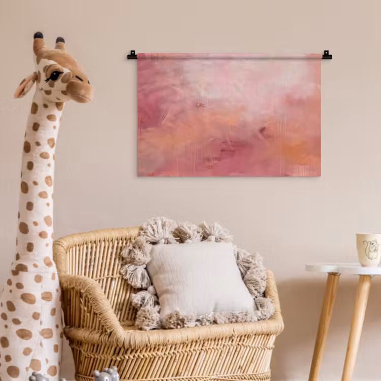 Kunst - Vloeiend - Pastel - Abstract Wandkleed katoen klein -wsfeer5_kind