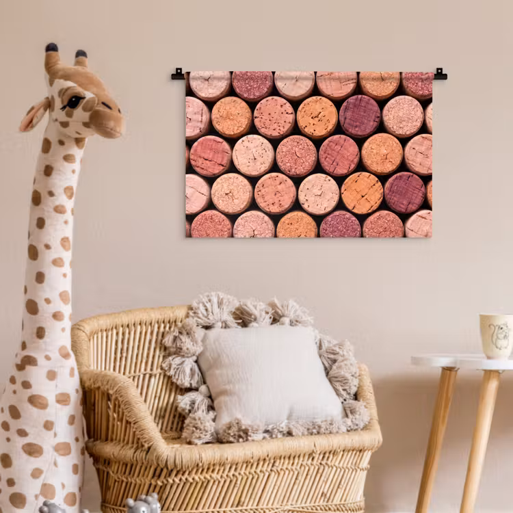 Kurk - Patroon - Abstract - Modern - Rood Wandkleed katoen klein -wsfeer5_kind