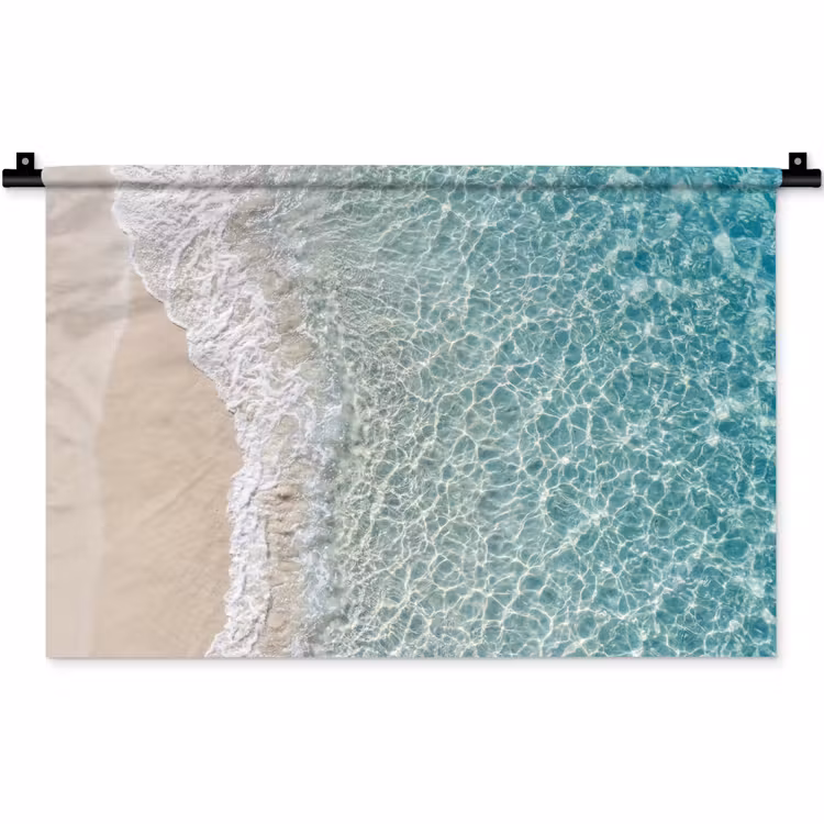 Kust - Zand - Blauw Wandkleed katoen klein -zz3d