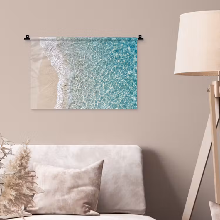 Kust - Zand - Blauw Wandkleed katoen klein -sfeer4