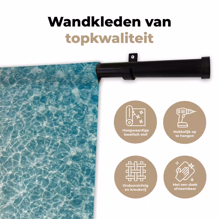Kust - Zand - Blauw Wandkleed katoen klein -sfeer2