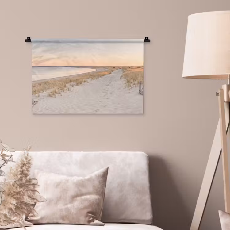 Kustlijn - Horizon - Hek Wandkleed katoen klein -sfeer4