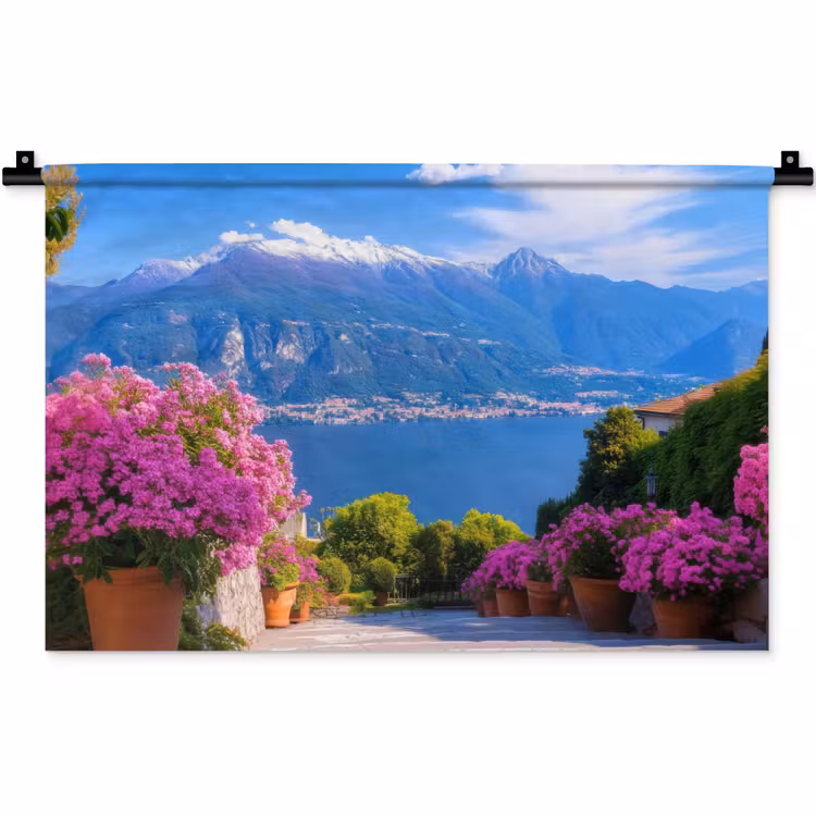 Lake Como - Italië - Landschap Wandkleed katoen klein -zz3d