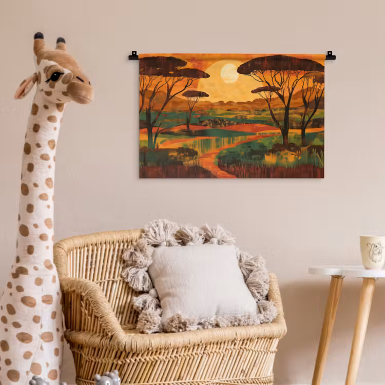 Landschap - Afrikaans - Zon Wandkleed katoen klein -wsfeer5_kind