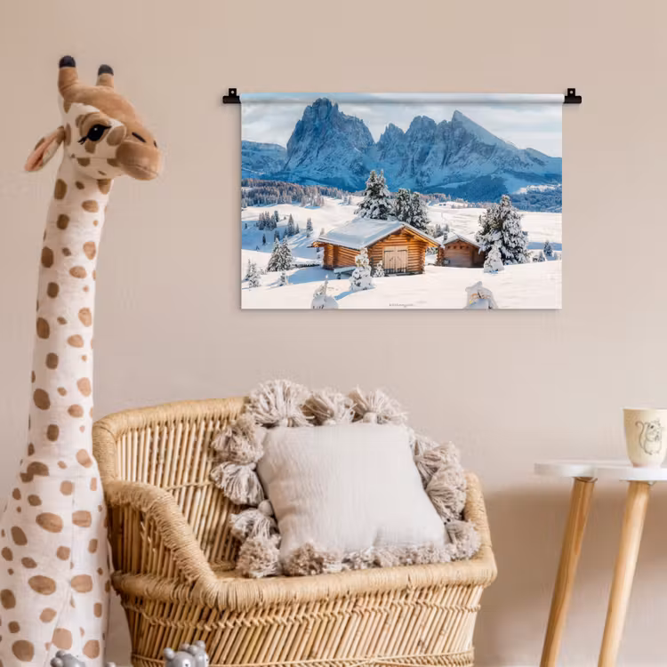 Landschap - Winter - Sneeuw Wandkleed katoen klein -wsfeer5_kind