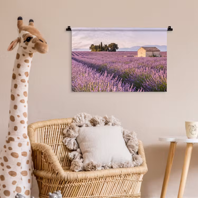 Lavendel - Landschap - Sereen - Paars Wandkleed katoen klein -wsfeer5_kind