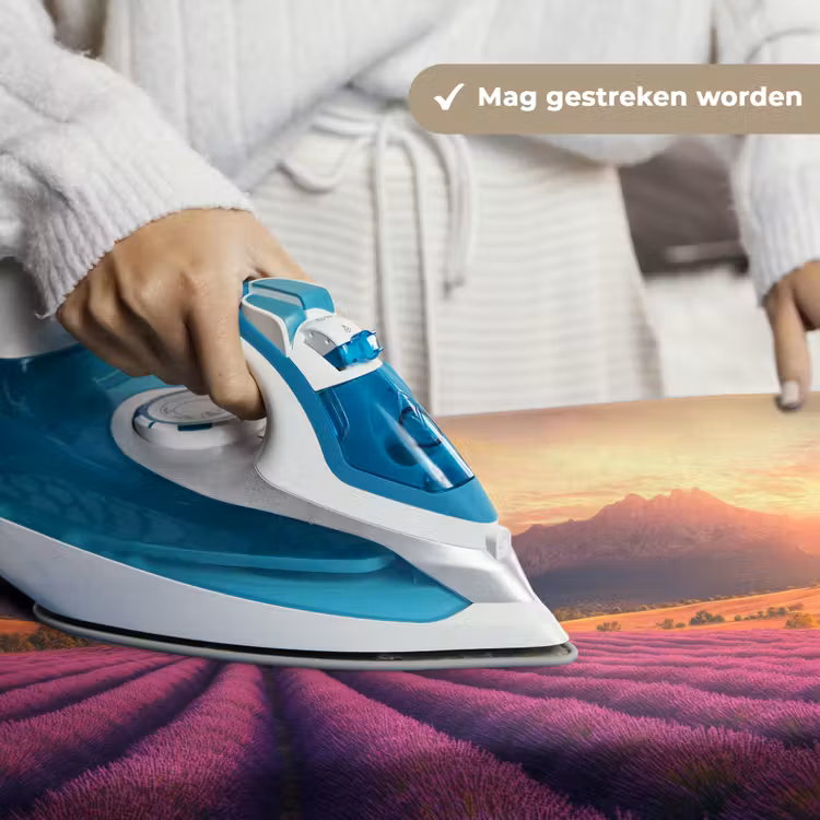 Lavendelveld - Zonsondergang - Paars Wandkleed katoen klein -sfeer9