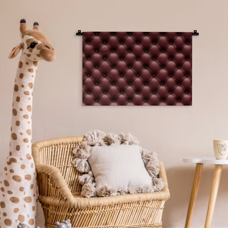 Leer - Patroon - Bordeaux Wandkleed katoen klein 269 -wsfeer5_kind