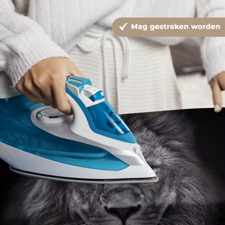 Leeuw - Dieren - Zwart - Wit Wandkleed katoen klein -sfeer9